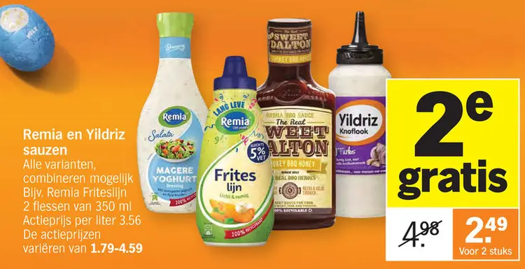 Promotie: Remia en Yildriz sauzen