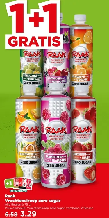 Aanbieding: Vruchtensiroop zero sugar