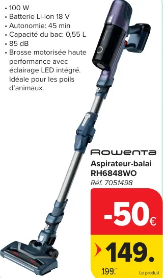 Offre: Aspirateur-balai RH6848WO