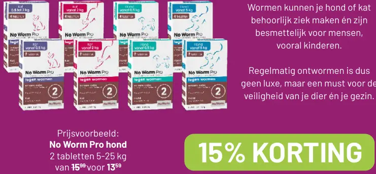 Aanbieding: No Worm Pro hond
