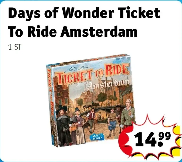 Aanbieding: Days of Wonder Ticket To Ride Amsterdam