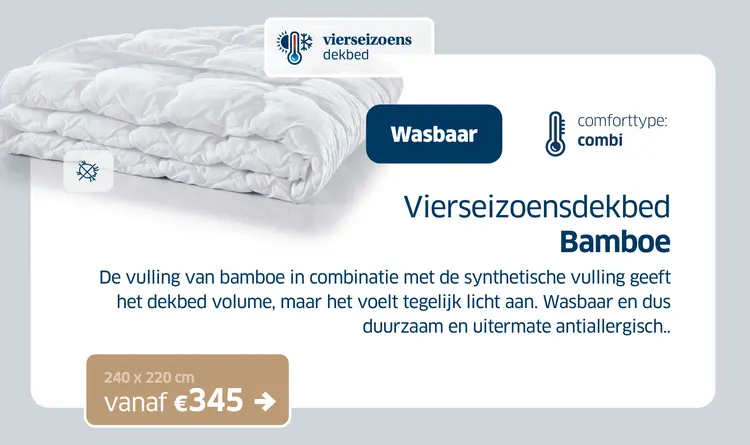 Promotie: Vierseizoensdekbed Bamboe