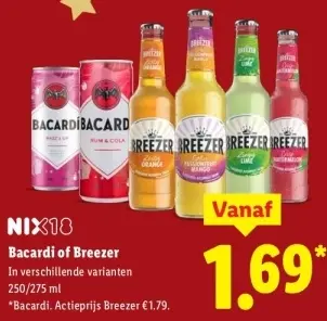 Aanbieding: Bacardi of Breezer