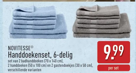 Promotie: Handdoekenset, 6-delig