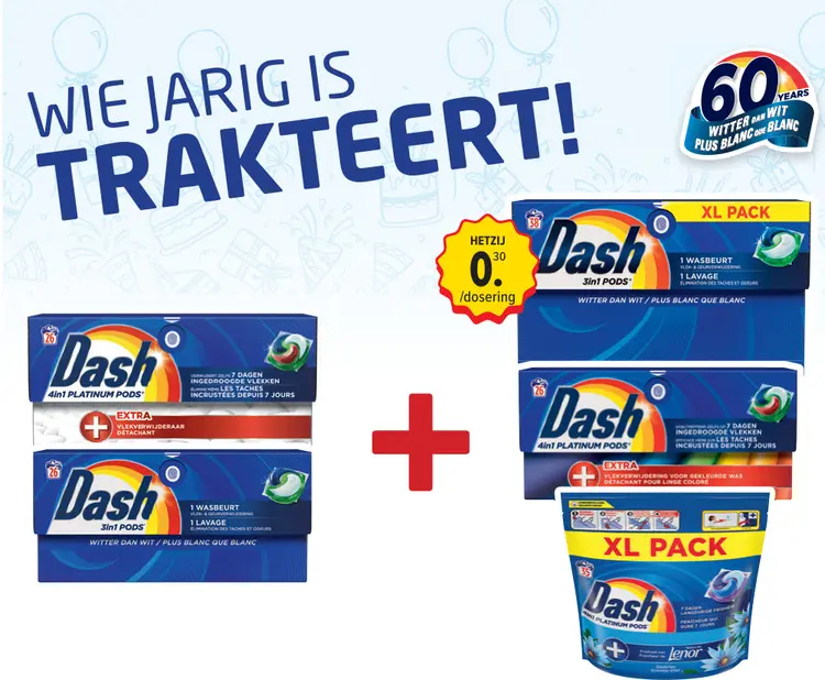 Aanbieding: Dash 3in1 PODS / 4in1 PLATINUM PODS