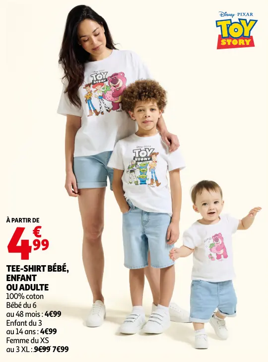 Promotie: Tee-shirt bébé, enfant ou adulte