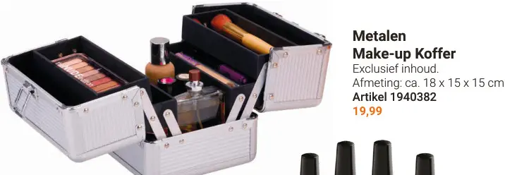 Aanbieding: Metalen Make-up Koffer