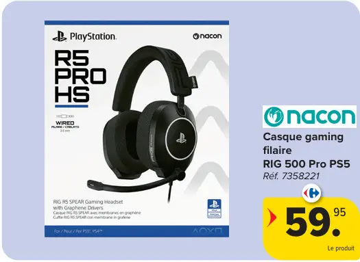 Offre: Casque gaming filaire RIG 500 Pro PS5