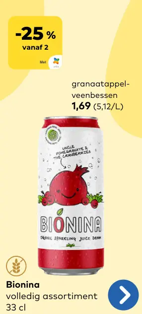 Promotie: Bionina granaatappel-veenbessen