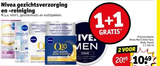 Aanbieding: Nivea gezichtsverzorging en -reiniging