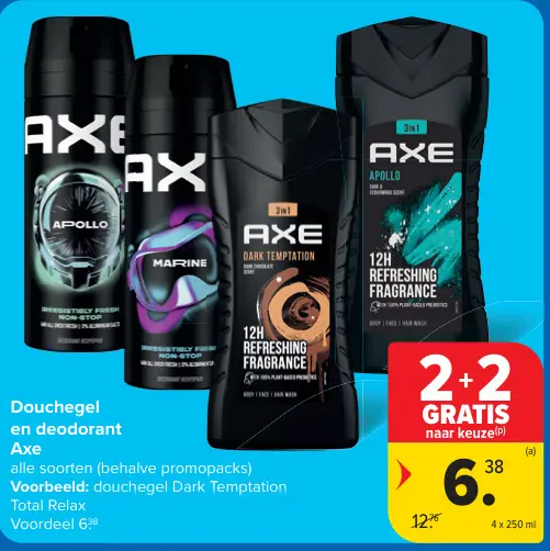 Promotie: Douchegel en deodorant