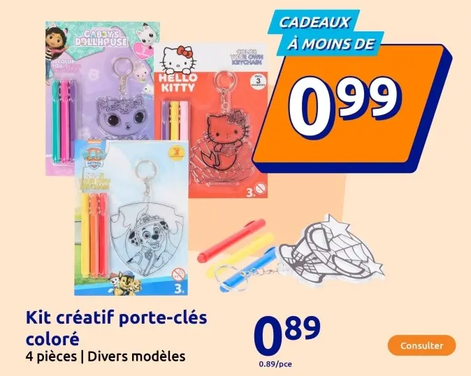 Offre: Kit créatif porte-clés coloré