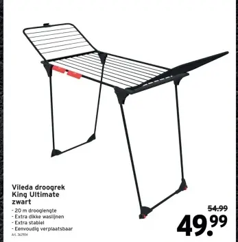 Aanbieding: droogrek King Ultimate zwart