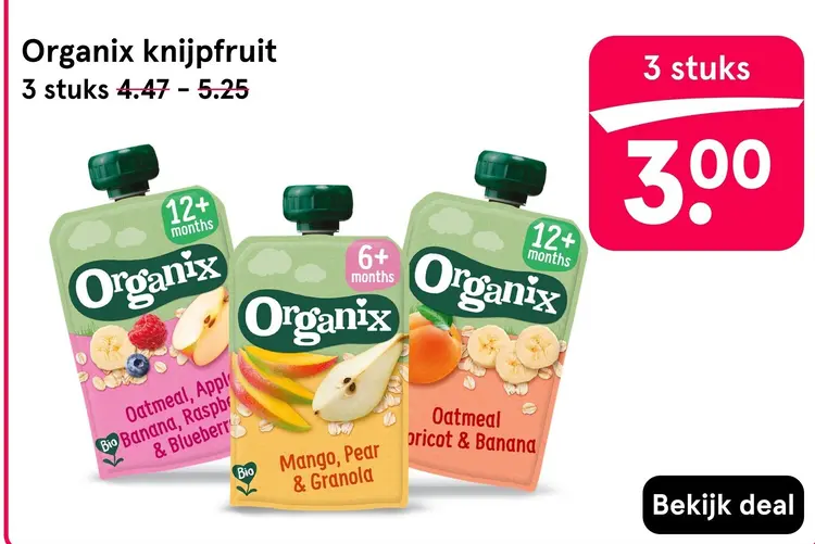 Aanbieding: Organix knijpfruit