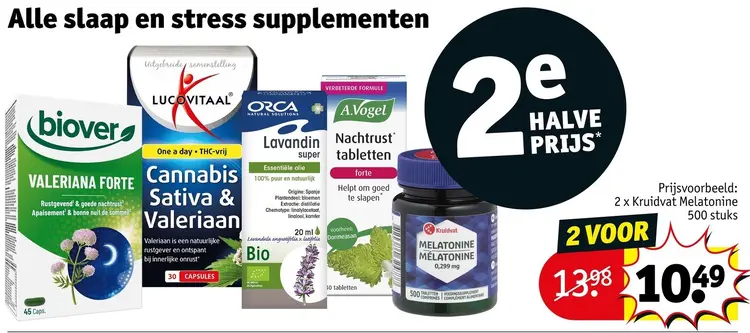Promotie: Alle slaap en stress supplementen