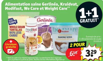 Offre: Alimentation saine Gerlinéa, Kruidvat, Modifast, We Care et Weight Care