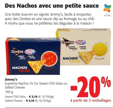 Offre: Supreme Nachos To Go Sweet Chili Salsa ou Salted Cheese