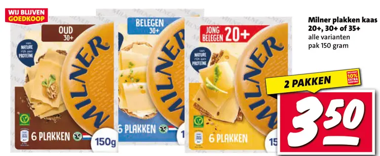 Aanbieding: Milner plakken kaas