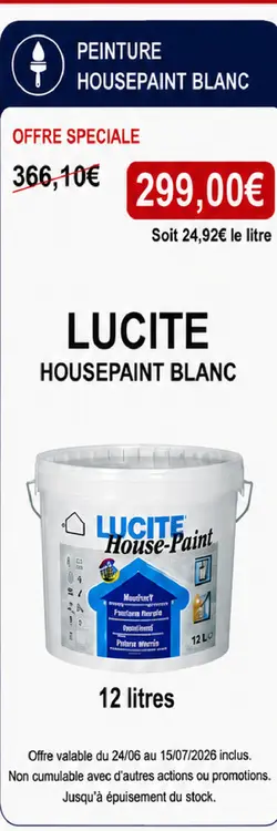 Offre: Peinture housepaint blanc
