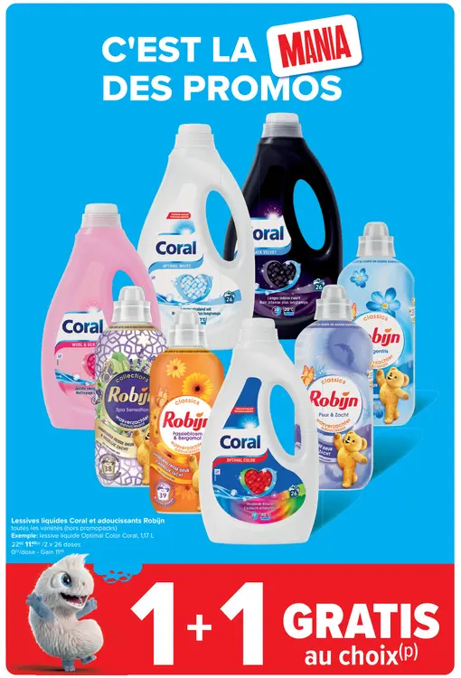 Offre: Lessives liquides et adoucissants