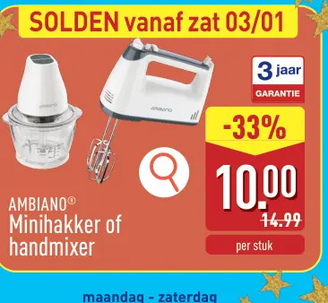 Promotie: Minihakker of handmixer