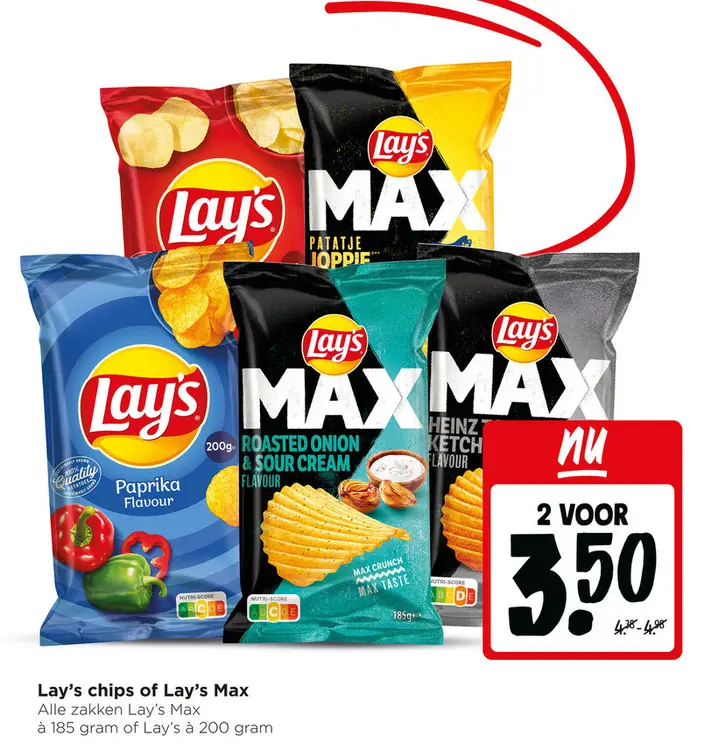 Aanbieding: chips of Lay's Max