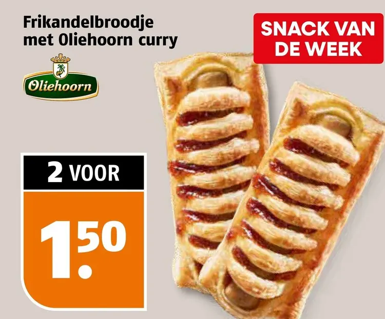 Aanbieding: Frikandelbroodje met Oliehoorn curry