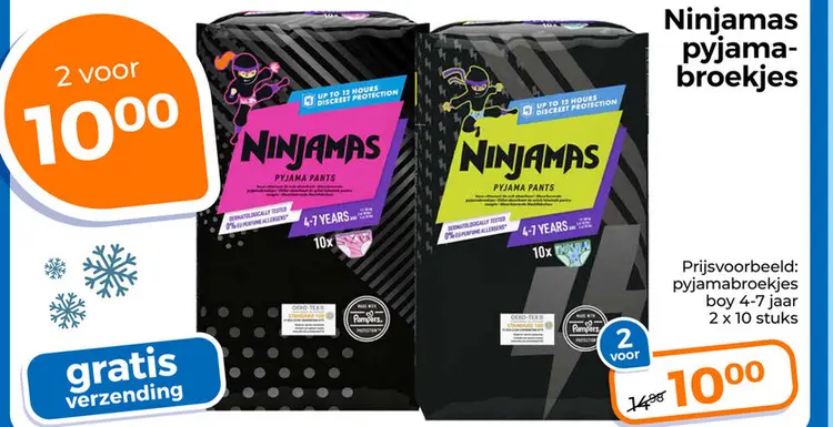 Aanbieding: Ninjamas pyjamabroekjes