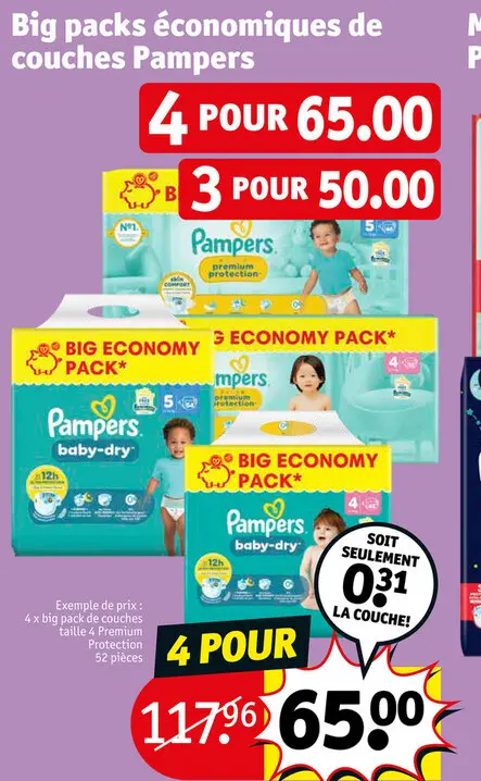 Offre: Big packs économiques de couches