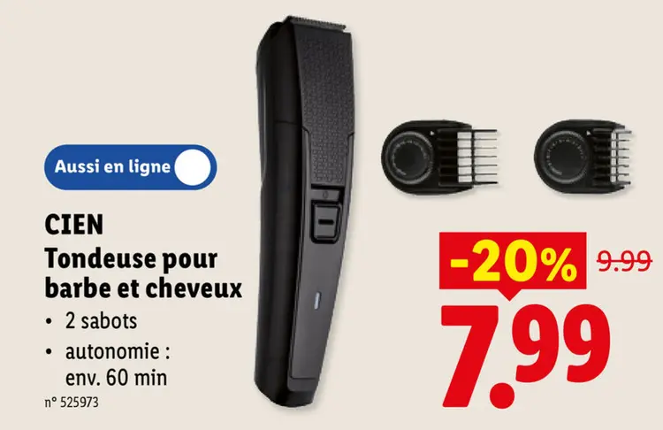 Offre: Tondeuse pour barbe et cheveux