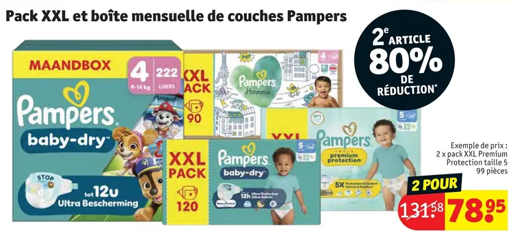 Offre: Pack XXL et boîte mensuelle de couches