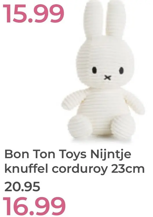 Aanbieding: Bon Ton Toys Nijntje knuffel corduroy