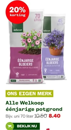 Aanbieding: Éénjarige potgrond