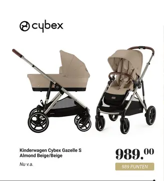 Aanbieding: Kinderwagen Cybex Gazelle S Almond Beige/Beig