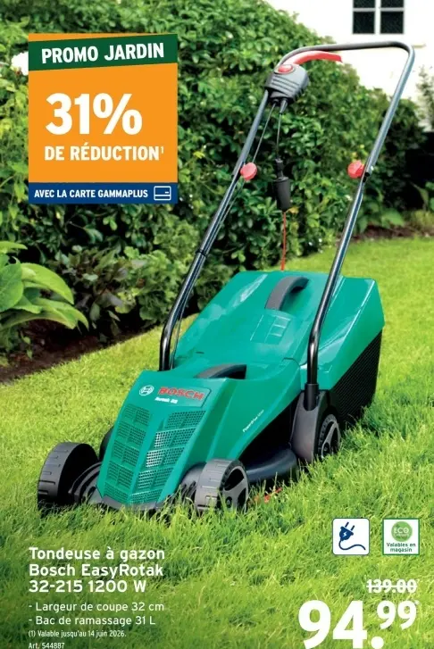 Offre: Tondeuse à gazon EasyRotak 32-215 1200 W