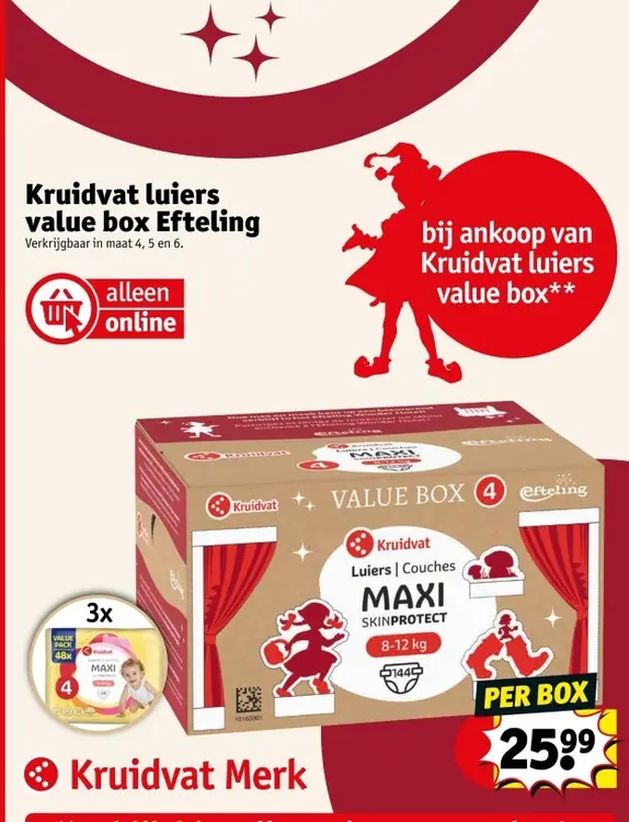 Aanbieding: Kruidvat luiers value box Efteling