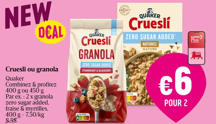 Offre: Cruesli ou granola