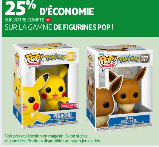 Promotie: FIGURINES POP! Pokémon Pikachu & Eevee
