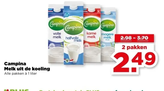 Aanbieding: Melk uit de koeling