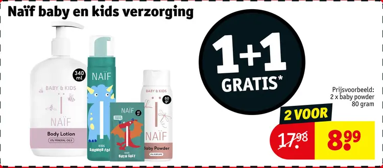 Promotie: Naïf baby en kids verzorging