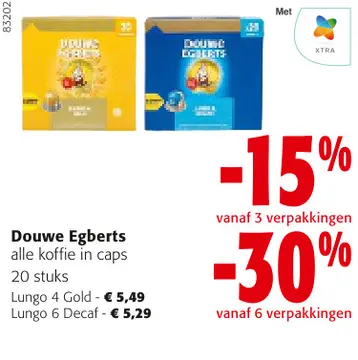 Aanbieding: Douwe Egberts alle koffie in caps