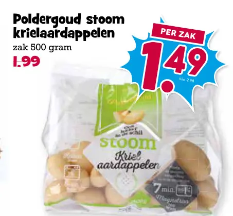 Aanbieding: Stoom krielaardappelen