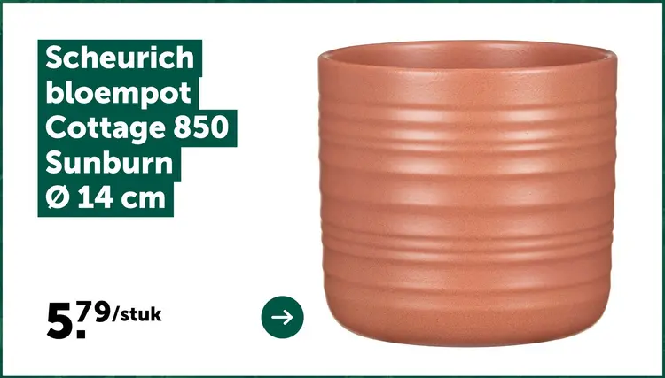 Promotie: bloempot Cottage 850 Sunburn