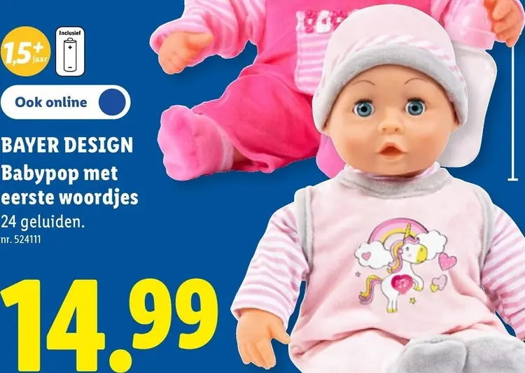 Promotie: Babypop met eerste woordjes