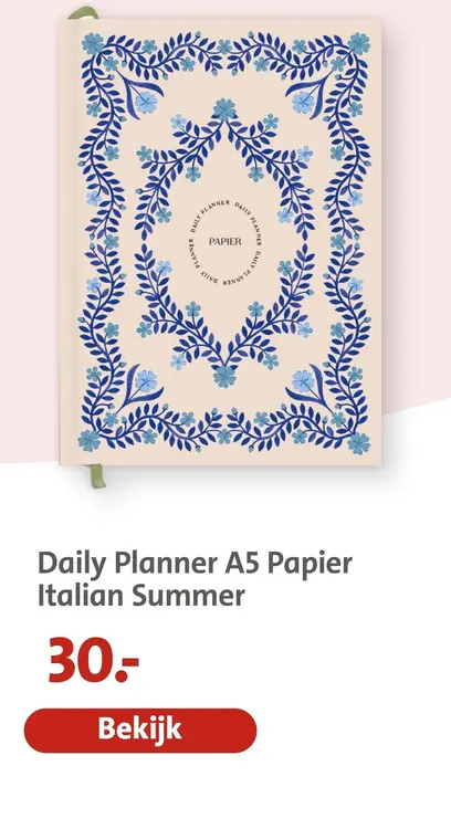 Aanbieding: Daily Planner A5 Papier Italian Summer