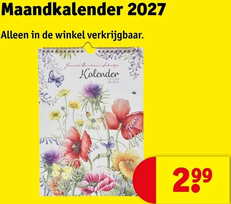 Aanbieding: Maandkalender 2027