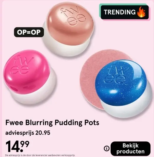 Aanbieding: Fwee Blurring Pudding Pots