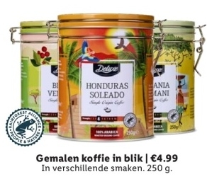 Aanbieding: Gemalen koffie in blik