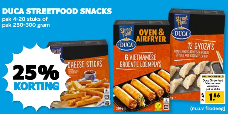 Aanbieding: Duca streetfood snacks
