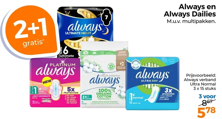 Aanbieding: Always verband Ultra Normal